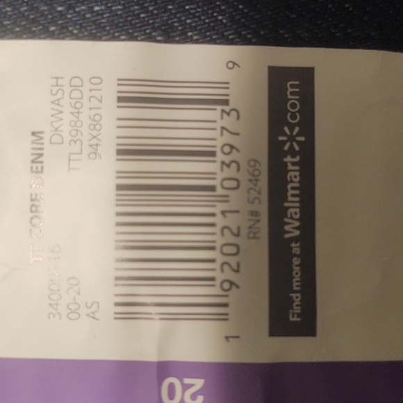 Time and Tru Mid Rise Straight Leg Dark Wash Plus Size 20 Women's Jeans - Picture 5 of 5